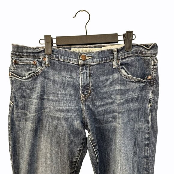 Abercrombie & Fitch‎ Straight Jeans Y2K Casual Classic Distressed Blue Denim 12 - Picture 4 of 4